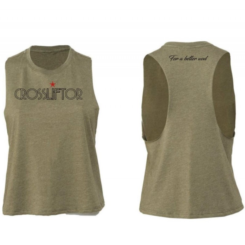 Dames CrossLiftor tanktop - Khaki Dames CrossLiftor tanktop - Khaki