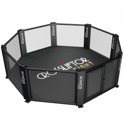 Jaula MMA 6x6m con tatamis y tapa