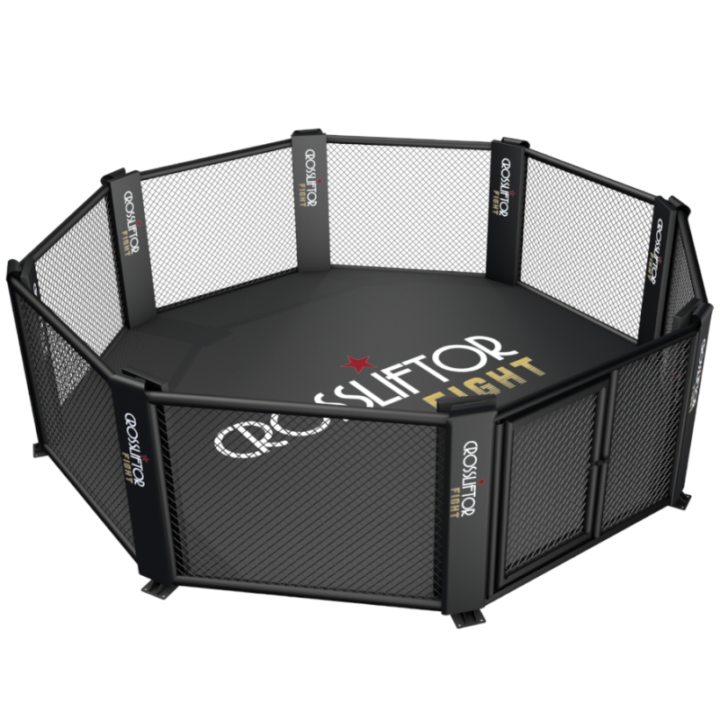 Cage MMA 6x6m avec tatamis et corners