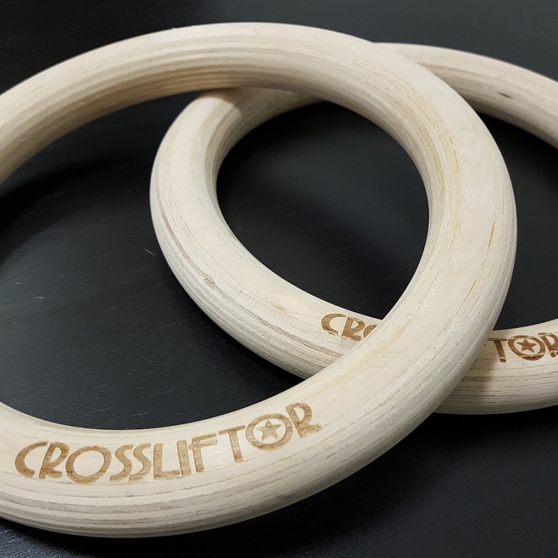 Anneaux de gymnastique en bois