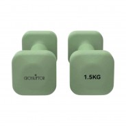 Haltères Carré PVC - La paire 1.5kg