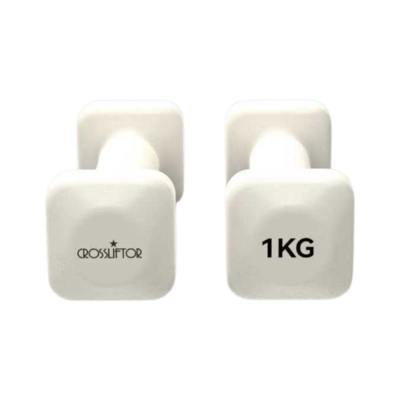 Haltères Carré PVC - La paire 1kg Haltères Carré PVC - La paire 1kg