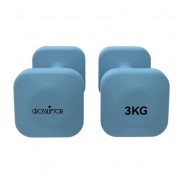 Haltères Carré PVC - La paire 3kg