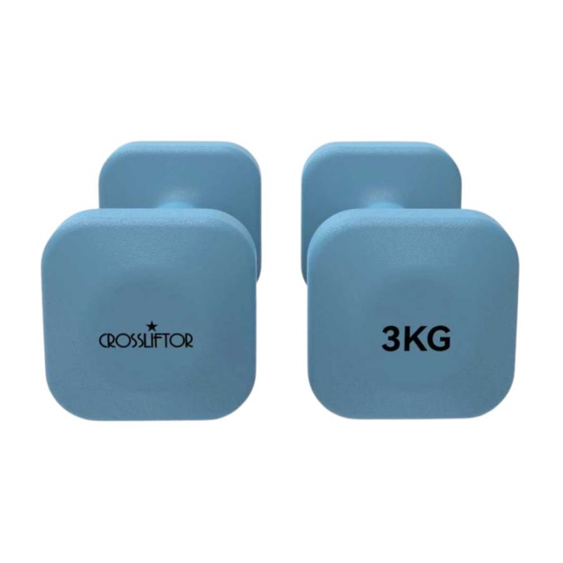 Haltères Carré PVC - La paire 3kg