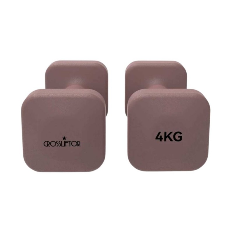 Haltères Carré PVC - La paire 4kg Haltères Carré PVC - La paire 4kg