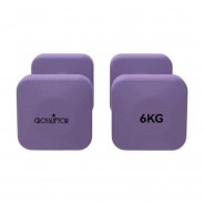 Haltères Carré PVC - La paire 6kg