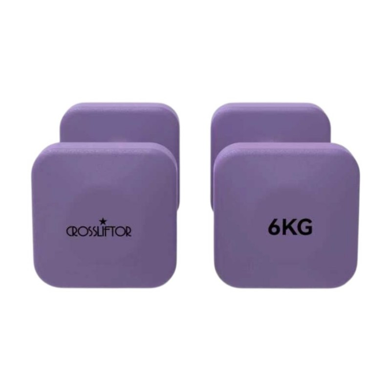 Haltères Carré PVC - La paire 6kg