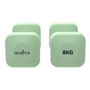 Haltères Carré PVC - La paire 8kg