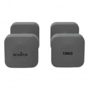 Haltères Carré PVC - La paire 10kg