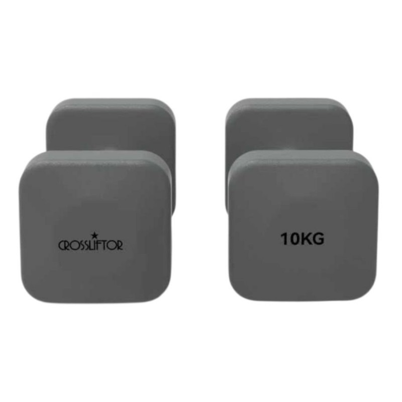 Haltères Carré PVC - La paire 10kg Haltères Carré PVC - La paire 10kg