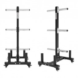 Mobile storage bumpers and barbells