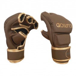 Gants MMA Cuir Elite - Marron - la paire
