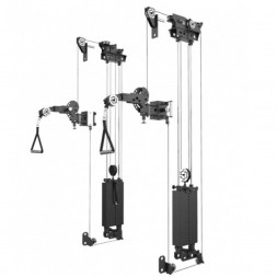 Juego de poleas con brazos giratorios - Columna de pesas - Par