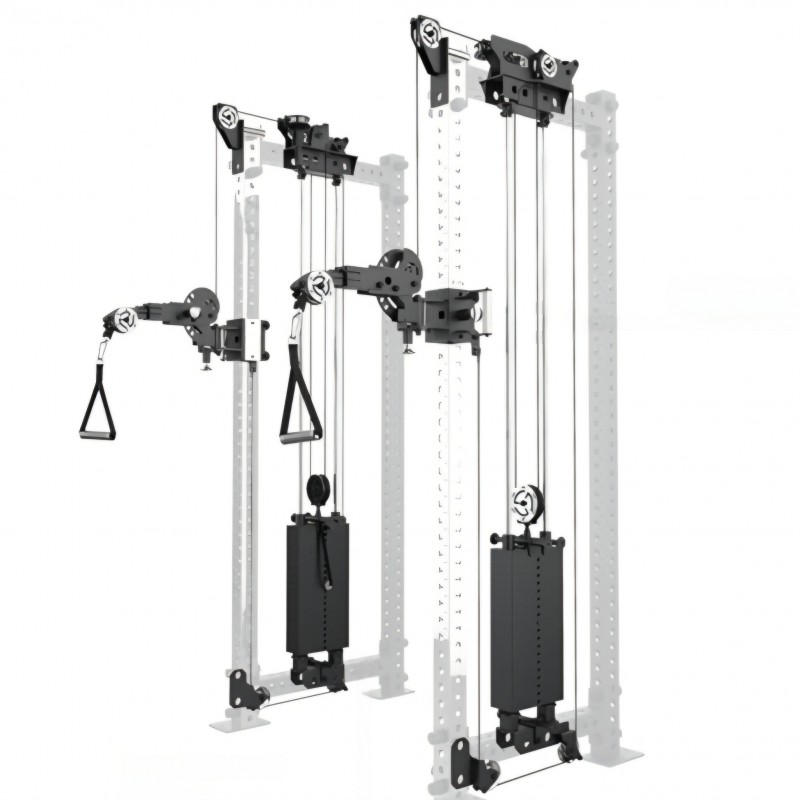 Rack para poleas con brazos giratorios