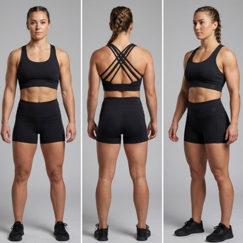 Sculpt Shorts and bra - Black Sculpt Shorts and bra - Black