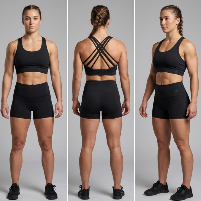 Short y sujetador Sculpt - Negro Short y sujetador Sculpt - Negro