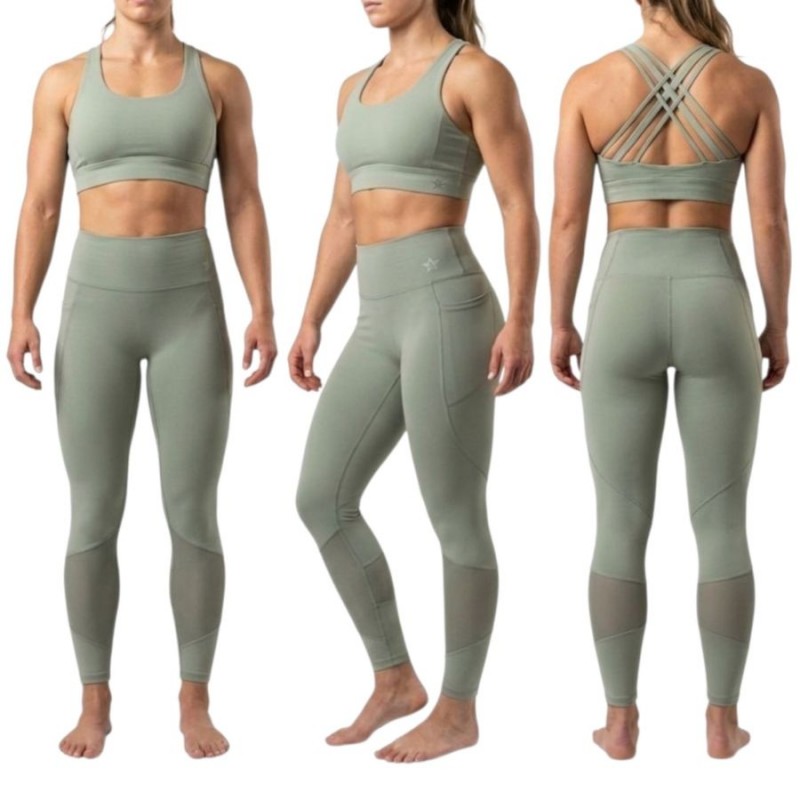 Leggings and bra Sculpt - Light khaki