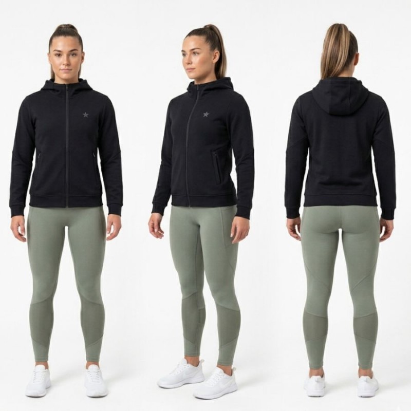 Stealth Zip Sweat - Mixed - Black Stealth Zip Sweat - Mixed - Black