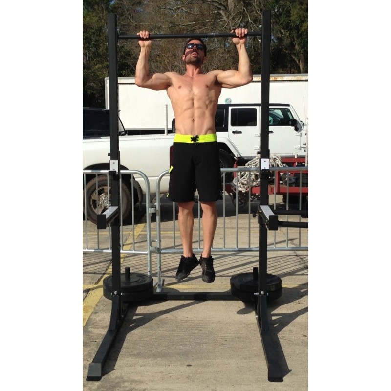 Squat Rack and Pullup bar! Find in CrossLiftor