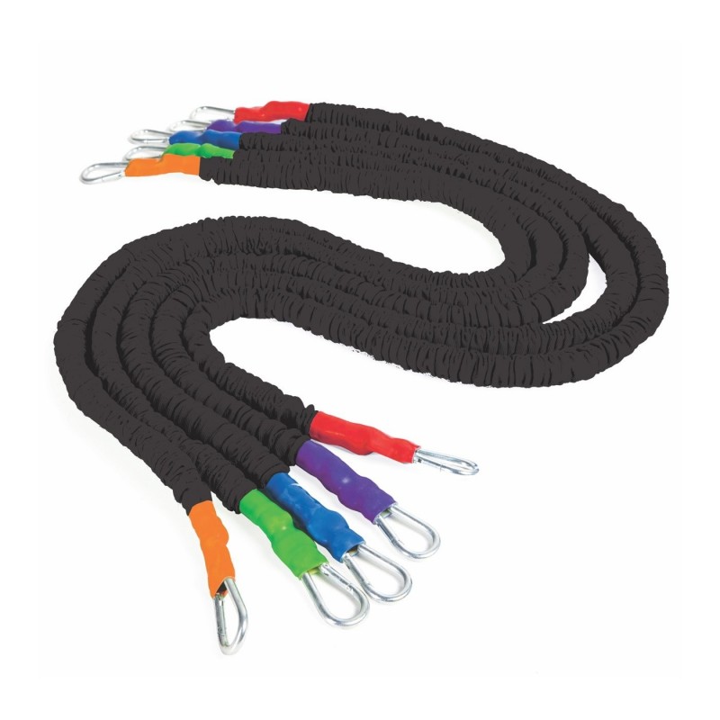 Elastic power ropes with carabiner