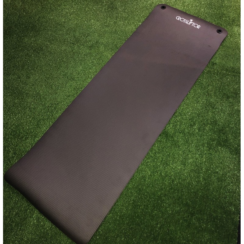 Tapis Fitness Noir avec oeillet déroulé