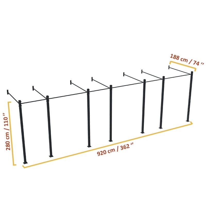 Rust Wallmount Rig - 6 posts