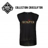 T-shirt met oprolmouwen - Zwart - CrossLiftor