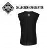 T-shirt Manches Retroussées - Noir - CrossLiftor