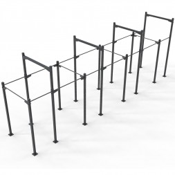 Jaula exterior Rust Muscle Up - 7 estaciones