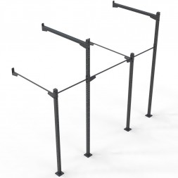 Tank Wallmount Muscle Up Rig - 3 lanes
