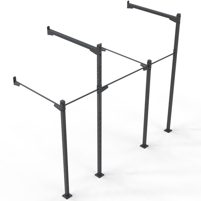 Rust Outdoor Wallmount Muscle Up Rig - 3 stations
