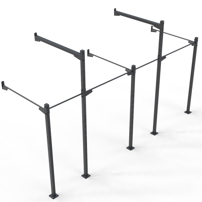 Rust Outdoor Wallmount Muscle Up Rig - 4 stations