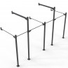 Rust Outdoor Wallmount Muscle Up Rig - 4 stations