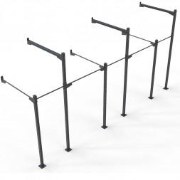 Jaula de pared exterior RUST Muscle Up - 5 posiciones