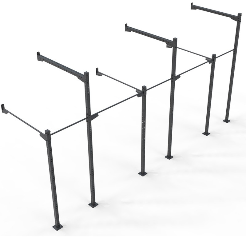 Rust Outdoor Wallmount Muscle Up Rig - 5 stations