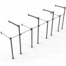 Rust Outdoor Wallmount Muscle Up Rig - 7 stations