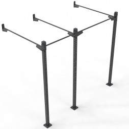 Rust outdoor Wallmount Rig- 2 stations