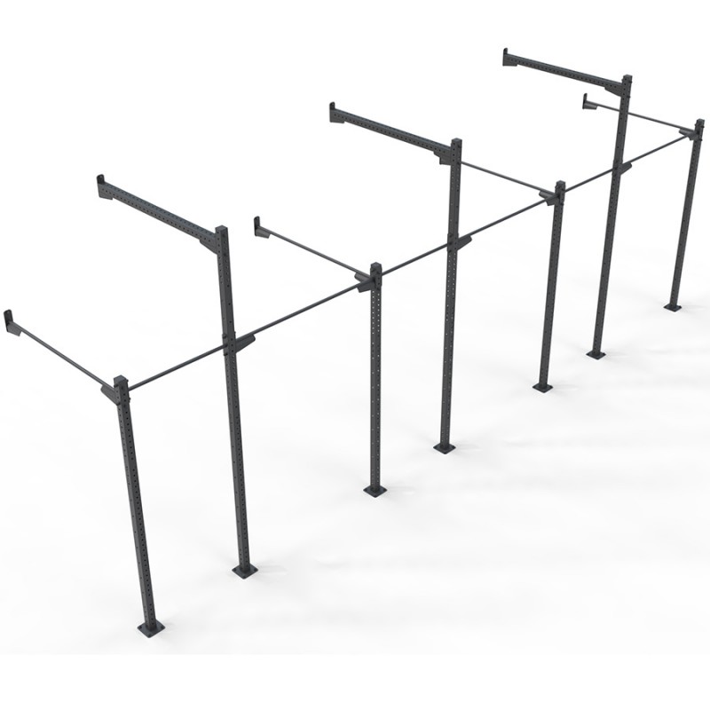 Rust Outdoor Wallmount Muscle Up Rig - 6 stations