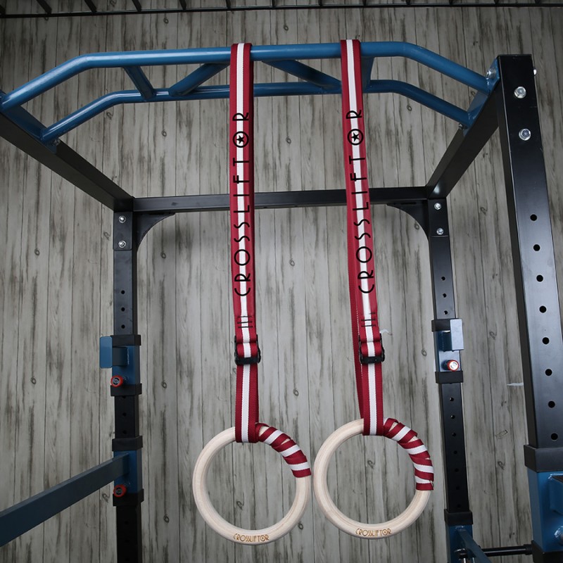 Anneaux de gymnastique en bois équipement de gymnastique Cross