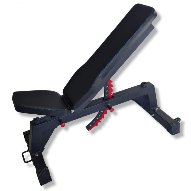 Banc de Musculation, d'Haltérophilie Réglable en Acier - banc de  musculation réglable acier renforcé - noir-blanc