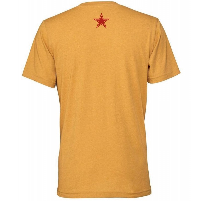 Heren CrossLiftor T-shirt - Mosterd - Rugzijde