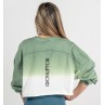 Crop Sweat CrossLiftor Femme - Vert Dégradé