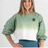 Crop Hoodie CrossLiftor - Green - Woman