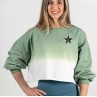 Damessweatshirt CrossLiftor - kleurverloop  Groen