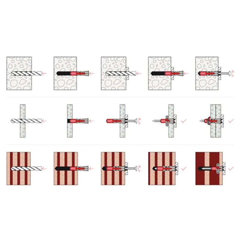 8 Chevilles à expansion