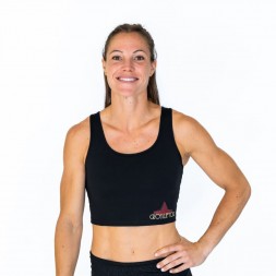 Top con tirantes CrossLiftor para mujer - Negro