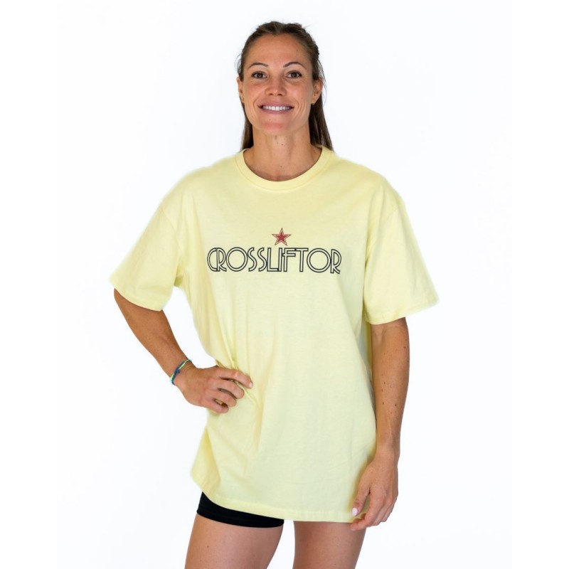 T-Shirt Oversize CrossLiftor - Soft Yellow